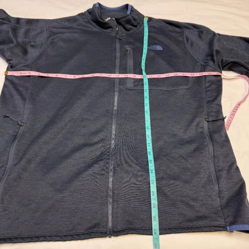 The North‎ Face Canyonlands Full Zip Fleece XXL Blue Heather EUC